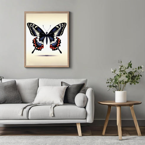 Posterizer 1 pcs-Butterfly MInimalist Print-Abstract & Modern Art-Art for Animal Lovers-Gift for Woman, Women, Wife, Girlfriend-decor for Bedroom,...