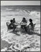 Posterizer 1 pcs-black and white photograph-women relaxing on the beach scene 1-Photography Art-Retro Art-Decor for Home & Office- unframed wall a...