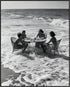Posterizer 1 pcs-black and white photograph-women relaxing on the beach scene 1-Photography Art-Retro Art-Decor for Home & Office- unframed wall a...