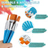 Zonon 10 Pcs 1 Inch Flat Head Paint Brushes Bulk Watercolor Acrylic Paint Brushes Synthetic Nylon Hair Paintbrush Artist Painting Brush for Detail...