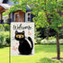 Welcome Black Cat Decorative Garden Flag, Cute Kitten Butterfly Home Yard Outdoor Decor Cat Lover Gifts, Spring Summer Seasonal Small Outside Deco...