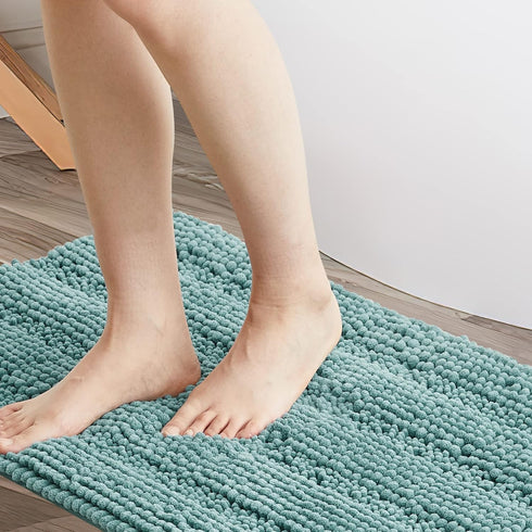 NICETOWN Bath Mats Shower Rugs Slip-Resistant Extra Absorbent Soft and Fluffy Thick Bath Mats, Non-Slip Microfiber Shag Floor Mats, Dry Fast Water...