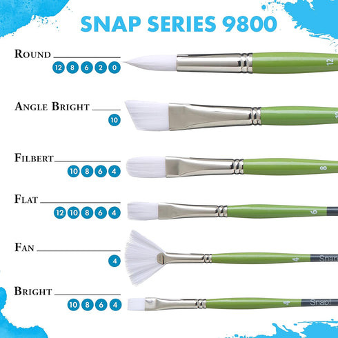 Princeton White Snap Taklon Angled Paintbrush, Size 1 inch...