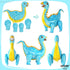 KatchOn, Big Blue Three Rex Balloons - 35 Inch Pack of 10 | Blue Dinosaur Balloon, Three Rex Birthday Party Decorations Boy | Blue Dinosaur Party ...