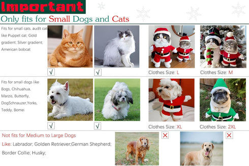 NACOCO Pet Christmas Costumes Dog Suit with Cap Santa Claus Suit Dog Hoodies Cat Xmas Costumes (Green, L)...