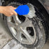 Wheel & Tire Brush for Car Rim, Soft Bristle Car Wash Brush, Cleans Tires & Releases Dirt and Road Grime, Short Handle for Easy Scrubbing Blue...
