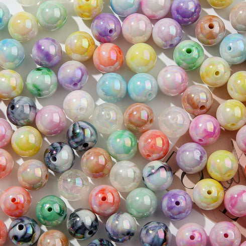 16mm Acrylic Beads Color Plated Cloud Beads Two-Color Gradient Cloud Beads for DIY Phone Chain, Key Chain,Bracelet,Necklace,Car Hanging(ab Cloud)...