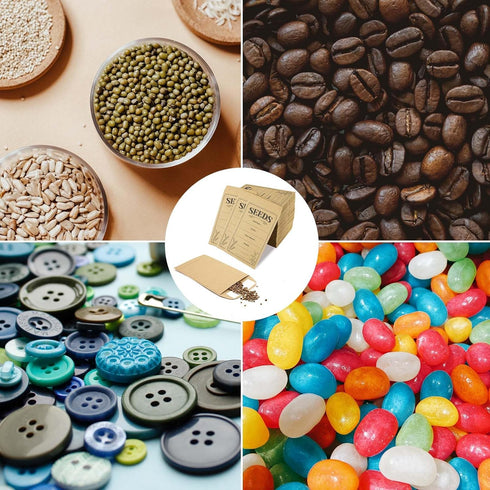 150pcs Seed Packets, 3.15" x 4.72" Self Sealing Seed Saving Envelopes Resealable Seed Bags Holder Pack Organizer Kraft Paper Small Parts Envelopes...