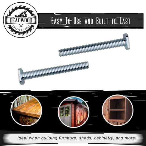 DCT Tee Bolt Set – 20 Pack 2-1/2in T Bolts for Woodworking, T Track Bolts Jig Bolts, 5/16in 18 Thread T Bolt...
