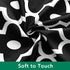 Biscaynebay Textured Fabric Shower Curtains for Bathroom 72" X 72", Black Morocco Pearl Printed Linen Modern Hotel Luxury Quality Cloth Bath Curta...