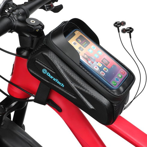 DURATECH Bike Bag, Bike Accessories, Waterproof Bike Phone Bag with EVA Material, TPU Touch Screen and Sun Visor, Bicycle Bag for Phones Under 6.9...