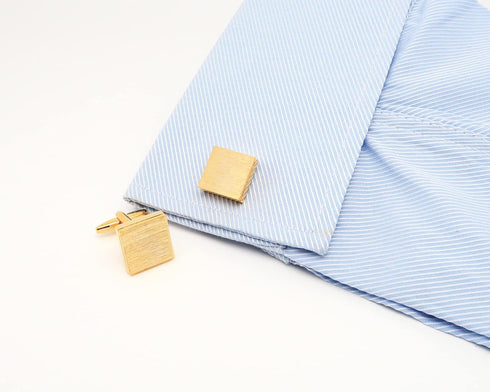Brushed Metal Square Metal Cufflinks for Men In Gift Box Silver/Black/Gold Plated/Rose Gold Men's Cuff Link for Wedding Shirt Party Business Regul...