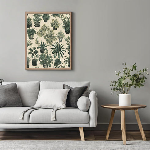 Posterizer 1 pcs-plants and pots-minimalist cute poster 2-Floral & Botanical Art-GIft for Men Women Teens-Living Room Bedroom Decor- unframed wall...