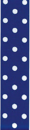 Offray, Royal Blue Grosgrain Polka Dot Craft Ribbon, 1 1/2-Inch x 9-Feet...