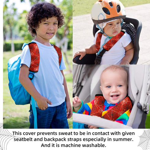 Spider Seat Belt Cover for Kids, Seat Belt Pad for Boys, Car Seat Straps Shoulder Pads for Kids, Kid's Seat Belt Cushion, Shoulder Strap Pad, 1 Pi...