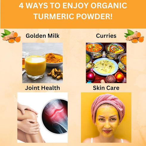 SPICY ORGANIC Turmeric Root Powder – 16 oz. – High Curcumin, Non-GMO Turmeric Spice for Cooking, Skin Care, Golden Milk, and Joint Health Support ...