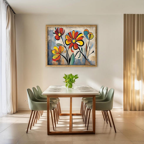 Posterizer 1 pcs-beautiful dainty flower in oil painting style 2-Floral & Botanical Art-Landscape & Nature Art-Decor for Home & Office- unframed w...