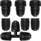 Carpathen Drip Irrigation Fittings Pack - for Push-to-Connect Irrigation System - 3 x 3/4" to 1/2" Irrigation Tubing Faucet Adapter, 1 x 3Way Tee ...