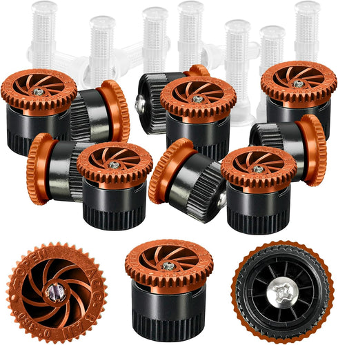 10 Pieces Variable Arc Nozzle, Replacement Pop-up Sprinkler Heads Compatible with Most of Adjustable Pop Up Sprinkler Spray Head for Garden Lawn I...