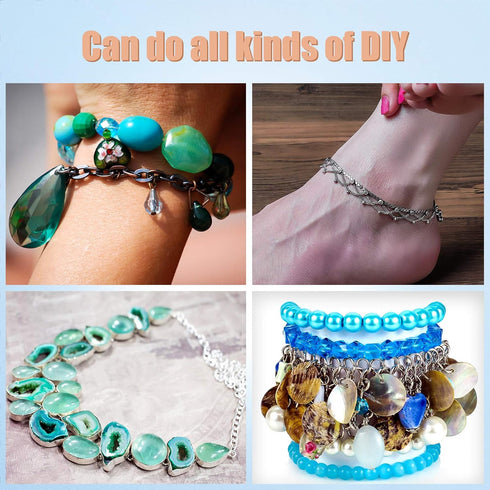 400 Pieces Lobster Claw Clasps with Open Jump Rings Set, 12 mm Lobster Claw Clasps Necklace Fasteners Hook and 5 mm Jump Rings for DIY Bracelet Ne...