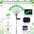 2 Pack St Patricks Day Decorations Solar Outdoor Lights, 18 LED Lucky Green Shamrock Lights Irish Firefly Solar Lights, 2 Modes Waterproof St Patr...