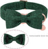 DOGWONG Hemp Cotton Dog Collar with Bow, Christmas Green Pet Collar Durable Adjustable Puppy Collar for Large Dogs...