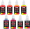 U.S. Art Supply 6 Color Fluorescent Acrylic Neon Colors Airbrush, Leather & Shoe Paint Set with Reducer & Cleaner 1 oz. Bottles...