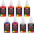 U.S. Art Supply 6 Color Fluorescent Acrylic Neon Colors Airbrush, Leather & Shoe Paint Set with Reducer & Cleaner 1 oz. Bottles...