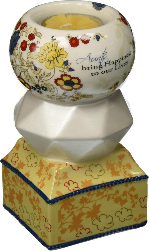 Pavilion Gift Company - Up Words by Pavilion Tea Light Candle Holder, Godmother Sentiment, 5-1/2-Inch Tall, Includes Tea Light Candle...