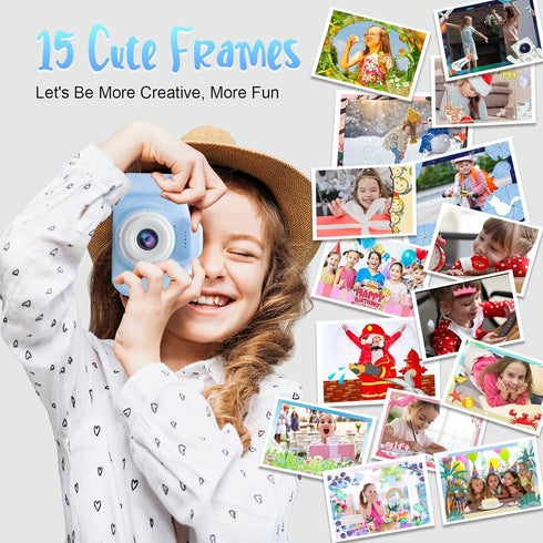 Upgrade Selfie Kids Camera for Boys, Birthday Gifts for 3-8 Year Old Boys, Kids Digital Camera with Video Function, Dual Lens Camera for Kids, Toy...