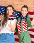 Tarpop 2 Pcs American Flag Patriotic Scarf Chiffon US Flag Scarf Long 4th of July Scarf Flag Shawl Independence Day(Bright Style)...