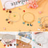 UPINS 30Pcs Silver Expandable Blank Bracelets Adjustable Wire Bangles with 100Pcs Tibetan Silver Charms, 200Pcs Open Jump Rings for Jewelry Making...