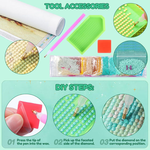 HMDIIMGE Diamond Painting Kits for Adults, Sugar Skull Girl Rose Diamond Art Kits Beginner Full Round Drill, Paint with Diamond for Relaxation and...