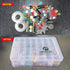 15 Pack Medium Clear Plastic Storage Boxes with Labels, Flip Lid Craft Organizer Container for Beads Jewelry Making DIY Bracelet Nails Screws Seed...