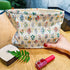 Aesthetic Makeup Bag Cute Cosmetic Bag for Women,Large Capacity Floral Makeup Organizer Bag,Travel Toiletry Bag Skincare Bag (Garden)...