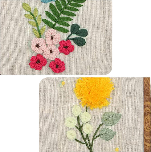 Maydear 3 Pack Embroidery Starter Kit with Pattern, Stamped Cross Stitch Kits for Beginners Adults with Embroidery Hoop and Instructions, Hand Emb...