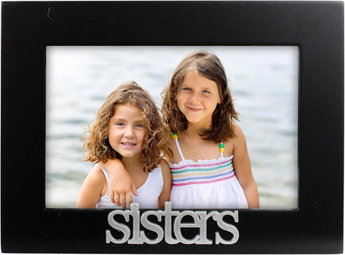 Malden International Designs Sisters Expressions Picture Frame, 4x6, Black...
