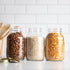 Regular-Mouth Glass Canning Mason Jars (4 Pack) , 32-Ounce (2 Pint) Glass Canning Jars with Gold Metal Airtight Lids and Bands for Canning Preserv...