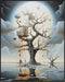 Posterizer 1 pcs-Alien Lake Massive Tree with Tree Houses-Abstract & Modern Art-Fantasy & Fiction Art-Gift for Art Lovers-Gift for movie lovers- U...