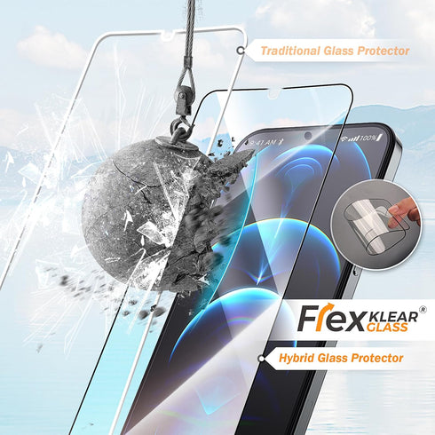 FlexklearGlass® RPET for Samsung Galaxy S24 Plus Screen Protector, 9H Shatterproof Tempered Glass with Auto Installation Kit, VResistant, Unbreaka...