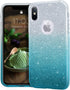 MATEPROX Compatible with iPhone Xs case,Compatible with iPhone X Glitter Bling Sparkle Cute Girls Women Protective Case -Gradient Green...