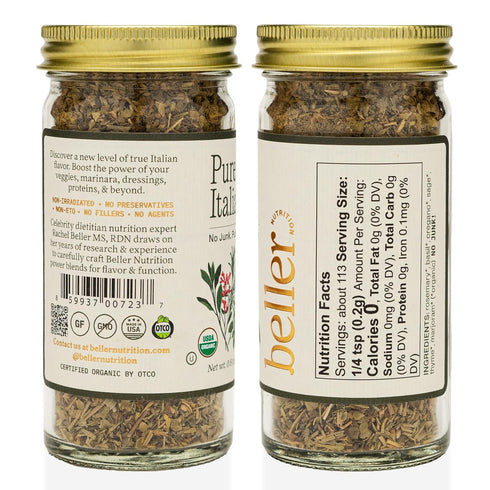 PURE ITALIAN | 0.8 oz | Organic Spice Blend Seasoning | Rachel Beller Nutrition Power Spicing...