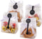 YunKo Cookie Bags for Gift Giving Clear Cellophane Treat Bags for Favors Mini Loaf, Bundt Cake, Hot Cocoa Bomb Packaging With Stickers(100PACK, Bl...