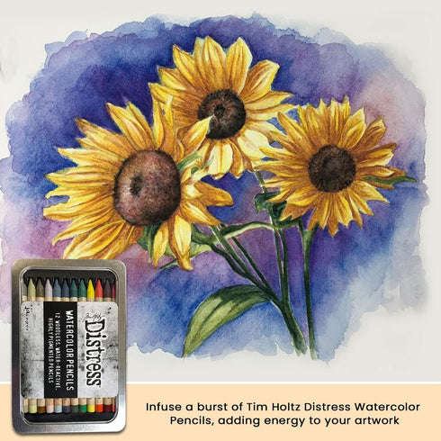 Tim Holtz Ranger Distress Watercolor Pencil 12pc Set 5 TDH83597...