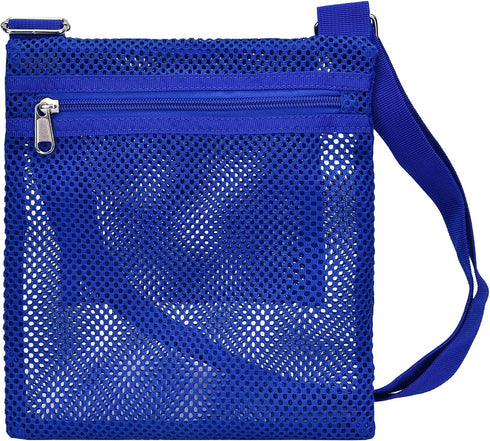 Heavy Duty Semi-Transparent Mesh Purse, See Through Mesh Crossbody Bag...