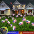 Heceltt 2 Pack Solar 4th of July Decorations Outdoor Garden Lights, 12 LED American Flags Waterproof for Independence Day Memorial Day Patriotic D...