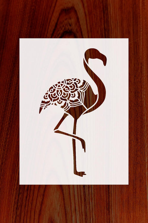 Reusable Flamingo Stencil for Painting and Crafts - Detailed and Beautiful Mylar Design for Wall Decorations, Furniture, Clothing for DIY Projects...