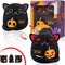 Halloween Stuffed Animal Black Cat Plush,Trick or Treat Soft Toys Gifts Pumpkin Double Side 9.4" Throw Couch Pillow Cute Figure Doll for Kids Baby...