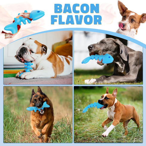 Indestructible Dog Chew Toys for Aggressive Chewers, Tough Dog Bones Toys for Large Dogs, Super Chewer Dog Toys to Keep Them Busy...