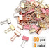 Multicolor Binder Clips, Small Binder Clips, 60Pack, 0.75 in, Small Clips, Paper Binder Clips, Binder Clips Small Size,Small Paper Clips, Office C...